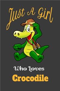 just a girl who loves Crocodile gifts black