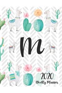 2020 Weekly Planner Monogram Letter M
