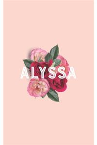 ALYSSA 2020 Weekly Monthly Planner Book, Planner 2020, Personalized 2020 Planner for ALYSSA A beautiful
