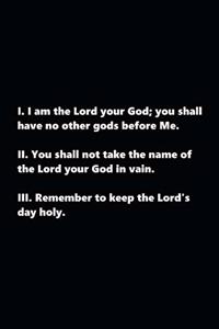 2020 Daily Planner Religious Theme First Three Commandments Modern B W