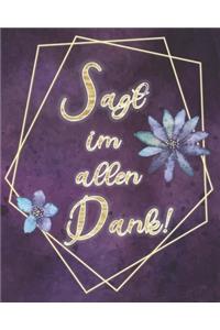 Wochenplaner 2020 mit Bibelversen - Sagt im allen Dank!