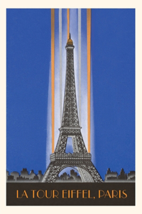 Vintage Journal Vertically Lit Eiffel Tower