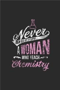 Never Underestimate A Woman Who Teach Chemistry