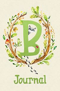 Cute Woodland Critter Journal with Initial
