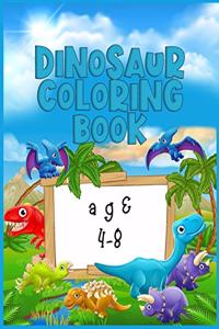Dinosaur coloring book age 4-8