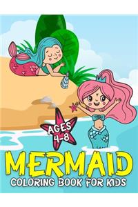 Mermaid Coloring Book for Kids Ages 4-8: Cute Coloring Books for Kids Girls
