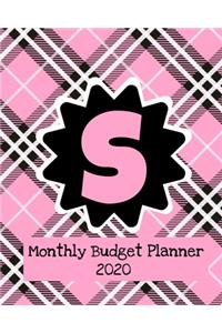 Monthly Budget Planner 2020
