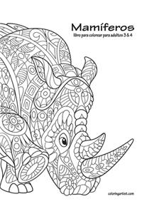 Mamíferos libro para colorear para adultos 3 & 4