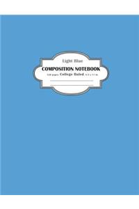 Composition Notebook College Ruled Light Blue