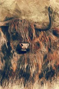 Cool Painting of a Highland Scottish Cow Journal