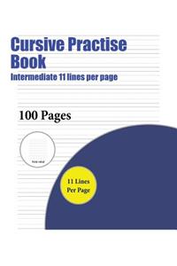 Cursive Practise Book (Intermediate 11 lines per page)