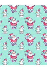 Santa and Snowman in Blue