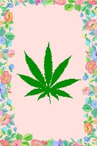 Cannabis Leaf 8-Bit Gamer 420 Weed Journal Notebook
