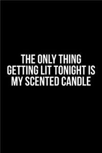 Gift Notebook for Candle Lovers, Blank Ruled Journal Scented Candles Getting Lit Tonight