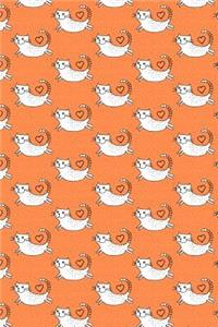 Bullet Journal Notebook for Cat Lovers Flying Cats Pattern 6