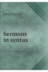 Sermons in syntax
