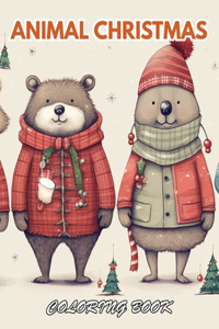 Animal Christmas Coloring Book