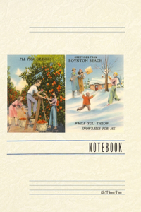 Vintage Lined Notebook Greetings from Boynton Beach