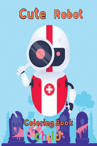Cute Robot Coloring Book Child