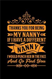 Funny Nanny Theme Notebook