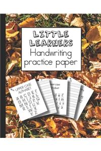 Little learners handwriting practice paper