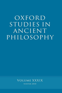 Oxford Studies in Ancient Philosophy Volume