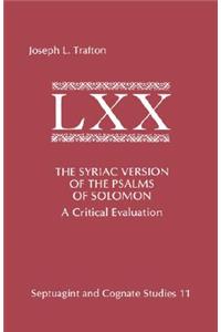 The Syriac Version of the Psalms of Solomon