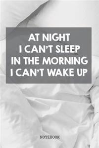 At Night I Can't Sleep In The Morning I Can't Wake Up