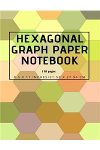 Hexagonal Graph Paper Notebook, 110 pages 8.5 x 11 inches, 21.59 x 27.94 cm