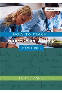 How to Teach Non-Fiction Writing at Key Stage 3