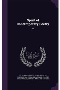 Spirit of Contemporary Poetry ..