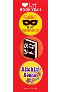 Book Yeah! 3-Button Assortment