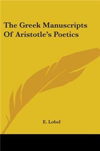 Greek Manuscripts Of Aristotle's Poetics