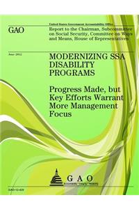 Modernizing SSA Disability Programs