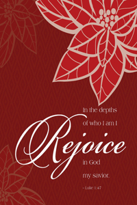Rejoice Poinsettia Christmas Bulletin, Large (Pkg of 50)