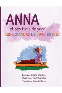 Anna et ses tapis de yoga aux couleurs de l'Arc en ciel