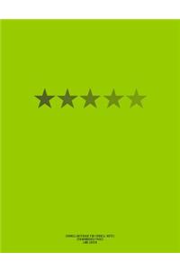 Cornell Notebook for Cornell Notes, 250 Numbered Pages, Lime Cover