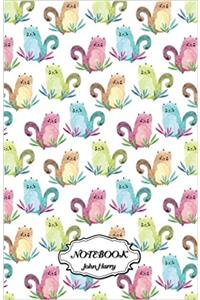 Notebook Journal Dot-grid, Graph, Lined, Blank, No Lined - Cute Mini Pet Pattern: Small Pocket Notebook / Journal / Diary