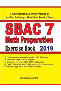 SBAC 7 Math Preparation Exercise Book