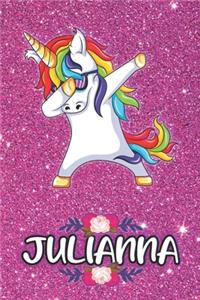 Julianna - Dabbing Unicorn Notebook