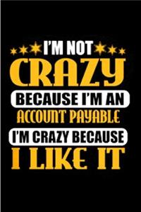 I'm not crazy because i'm an accounts payable i'm crazy because i like it