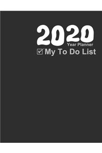 Year Planner 2020 - My To Do List