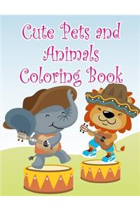 Cute Pets And Animals Coloring Book