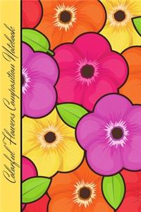 Colorful Flowers Composition Notebook
