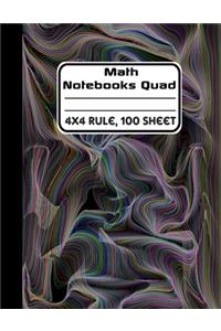 math notebooks quad 4x4 rule, 100 sheets