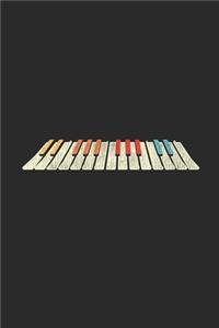 Colorful Piano Keys: Pianos Notebook, Dotted Bullet (6" x 9" - 120 pages) Musical Instruments Themed Notebook for Daily Journal, Diary, and Gift