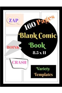 Blank Comic Book Blank Comic Book Zap Boink Crash Variety Template