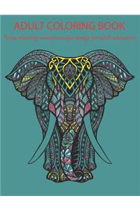 Adult coloring book stress relieving animal unique design for adult reluxation