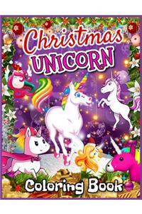 Christmas Unicorn Coloring Book