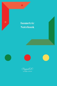 Isometric Notebook- Light Blue Cover -124 pages-6x9-Inches